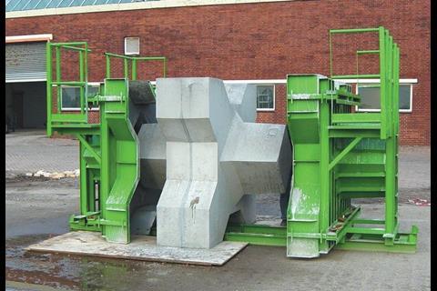 Xblocs are easily constructed and positioned.